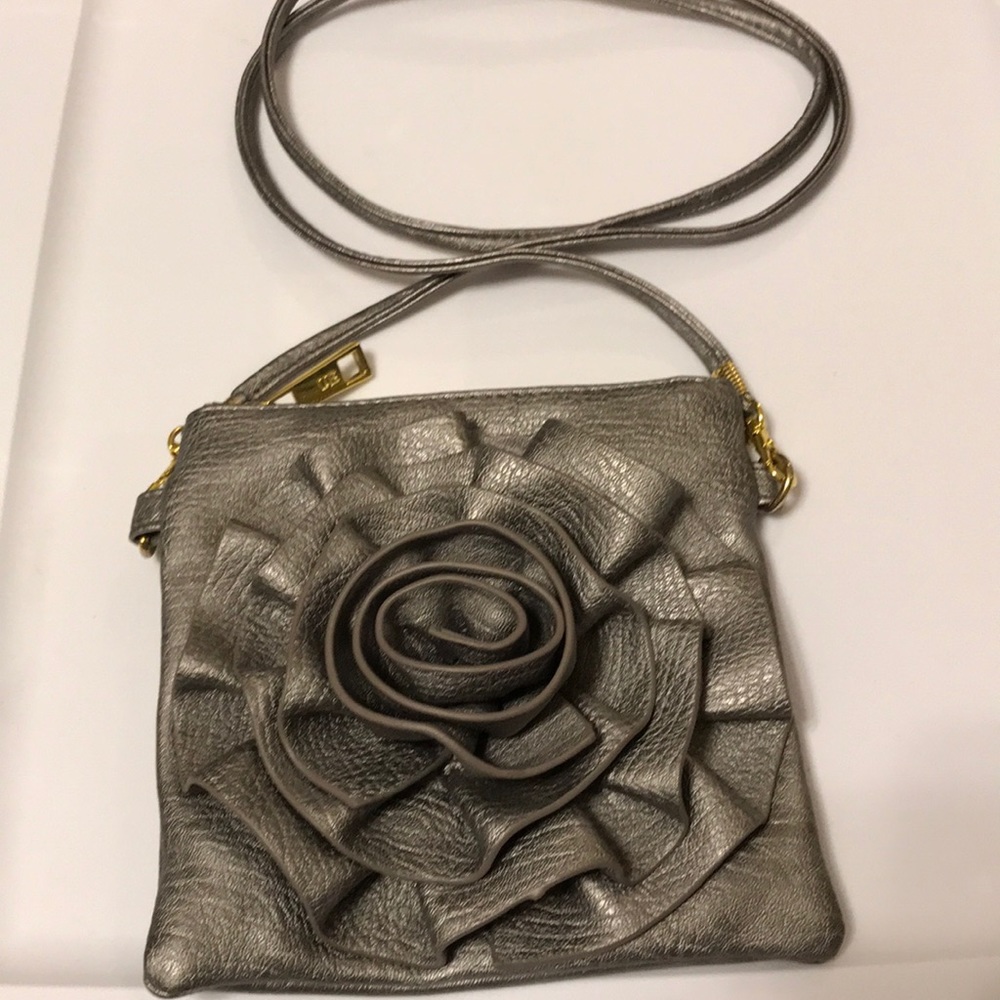Rosette flower crossbody bag